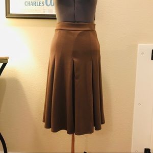 Double Zero chocolate brown midi skirt